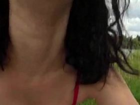 Пикапнул зрелку возле реки и отодрал раком за большие деньги на камеру